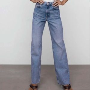 Black wide leg jeans